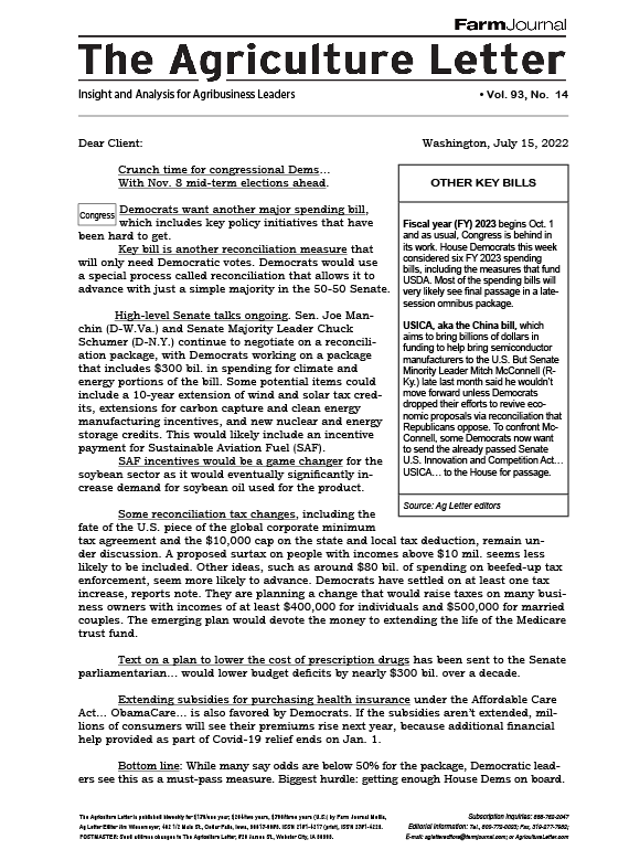 Ag Letter - July 15, 2022 | Pro Farmer