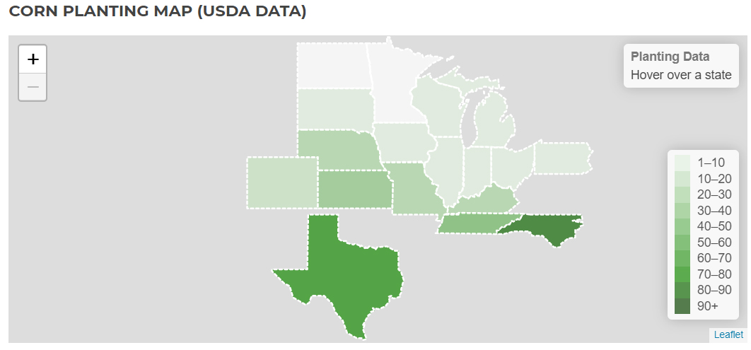 corn planting map