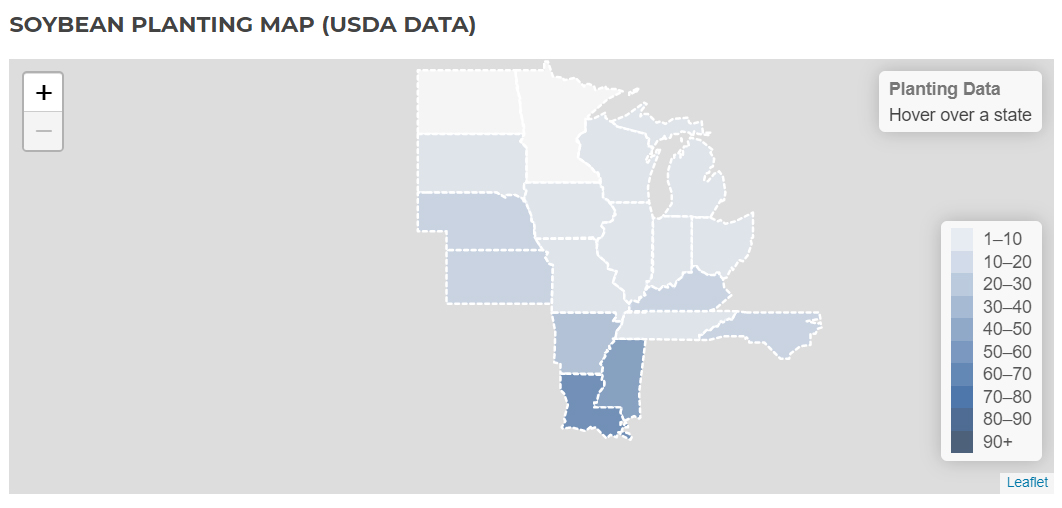 soybean planting map