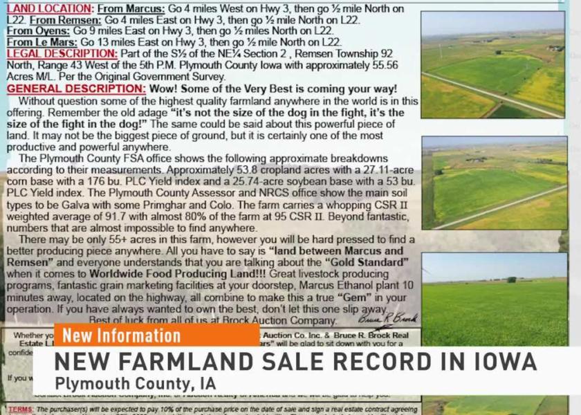 New Record Iowa Farm Joins the 26,000 Per Acre Club Ag